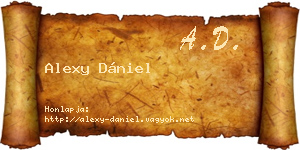 Alexy Dániel névjegykártya